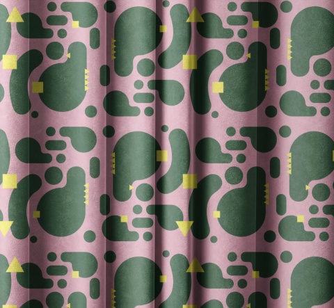 Poduszka dekoracyjna MODER GREEN 55 x 55 cm welurowa grafika designerska