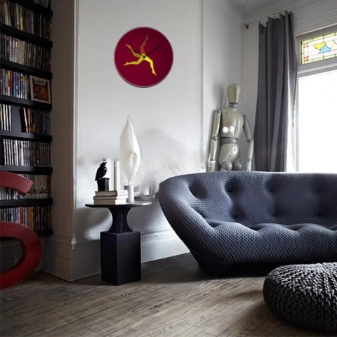 Zegar ścienny LEG 29 cm szklany designerska grafika