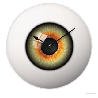 Zegar ścienny EYE 29 cm szklany designerska grafika