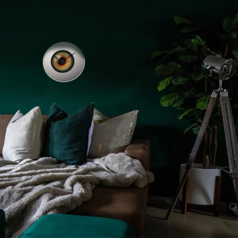 Zegar ścienny EYE 29 cm szklany designerska grafika