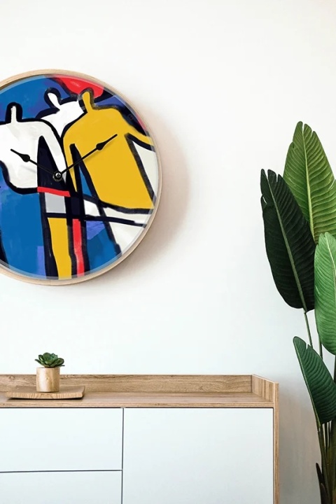 Zegar ścienny GHOSTS OF BAUHAUS 29 cm szklany designerska grafika