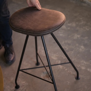 Hoker RODEO designerski kruszona skóra ekologiczna ciemny brąz