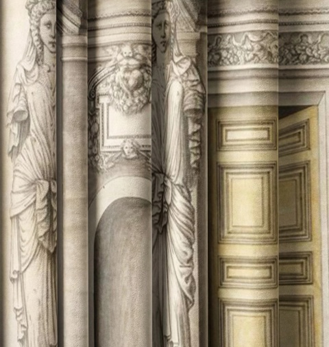 Komplet zasłon zaciemniających DREAM HOUSE designerskie grafika