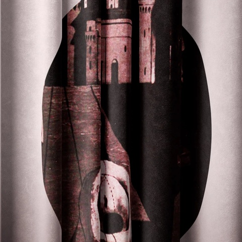 Komplet zasłon zaciemniających VIEWFINDER designerskie grafika