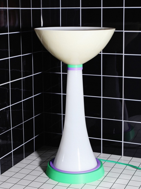 Lampa dekoracyjna ARCA III stojąca artystyczna biała