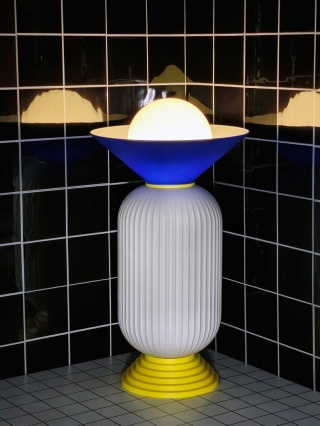 Lampa dekoracyjna ARCA IV stojąca artystyczna biała
