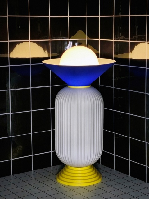 Lampa dekoracyjna ARCA IV stojąca artystyczna biała