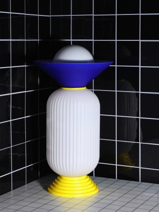 Lampa dekoracyjna ARCA IV stojąca artystyczna biała