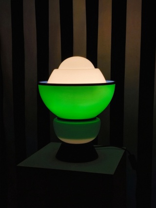 Lampa dekoracyjna BACCA stojąca artystyczna zielona