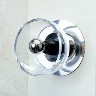 Lampa ścienna AVOCADO kinkiet szklany wall stal
