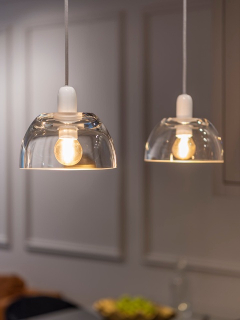 Lampa wisząca szklana AVOCADO biała
