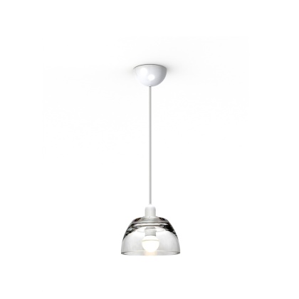 Lampa wisząca szklana AVOCADO biała do salonu, przedpokoju lub sypialni
