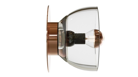 Lampa ścienna AVOCADO kinkiet szklany wall miedziany