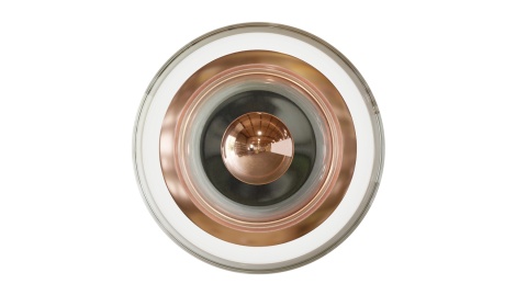 Lampa ścienna AVOCADO kinkiet szklany wall miedziany