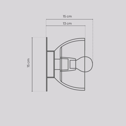 Lampa ścienna AVOCADO kinkiet szklany wall miedziany