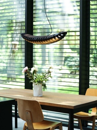 Lampa wisząca ZEPPELIN ze sklejki LED S90 nowoczesna czarna