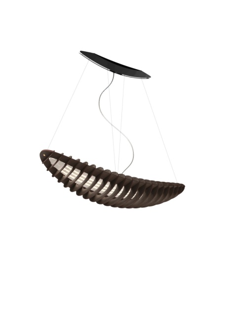 Lampa wisząca ZEPPELIN ze sklejki LED L150 nowoczesna biała