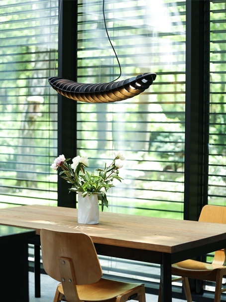 Lampa wisząca ZEPPELIN ze sklejki LED S90 nowoczesna biała
