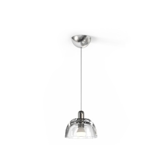 Lampa wisząca szklana AVOCADO stal polerowana
