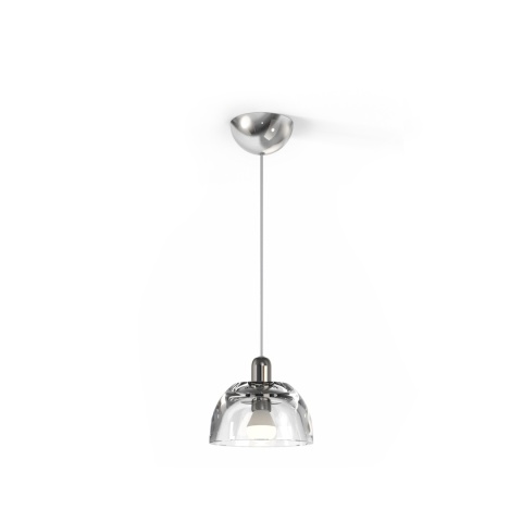 Lampa wisząca szklana AVOCADO stal polerowana