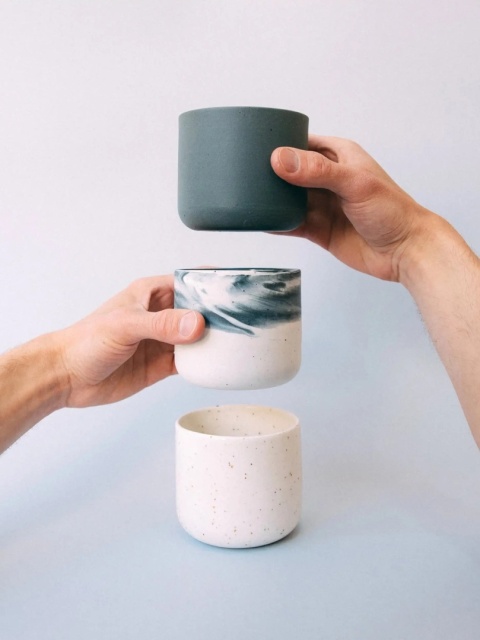 Kubek ceramiczny TAP 350 ml szkliwiony i barwiowny idealny do napojów