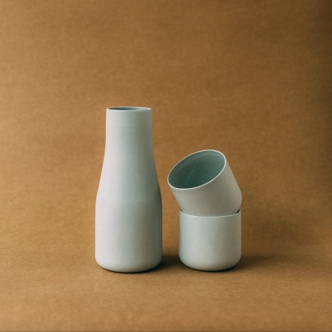 Zestaw ceramiczny TAP karafka i dwa kubki dla siebie lub na prezent