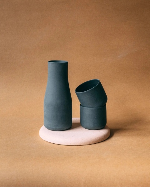 Zestaw ceramiczny TAP karafka i dwa kubki dla siebie lub na prezent