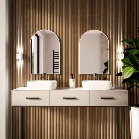 Lustro Tiny Border PASTILLE CUT do łazienki przedpokoju eleganckie z ramą