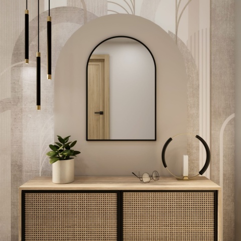Lustro Tiny Border PASTILLE CUT do łazienki przedpokoju eleganckie z ramą