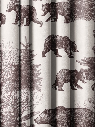 Obrus welurowy BEAR designerski wzór niedźwiedź brązowy