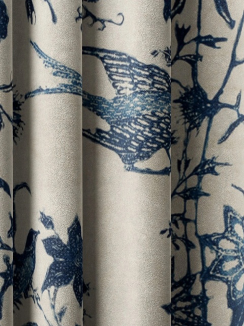 Obrus welurowy SARONG designerski wzór niebieski