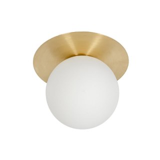 Lampa ścienna BORRA A kinkiet mosiądz szczotkowany czarna do salonu, sypialni lub na korytarz