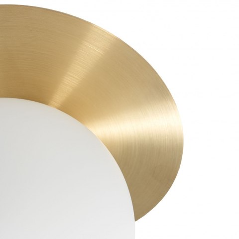 Lampa ścienna BORRA A kinkiet mosiądz szczotkowany czarna do salonu, sypialni lub na korytarz