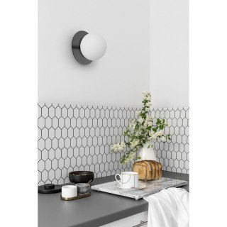 Lampa ścienna BORRA A czarna do łazienki, korytarza lub eleganckiej strefy przy lustrze