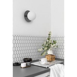 Lampa ścienna BORRA A czarna do salonu, korytarza lub sypialni