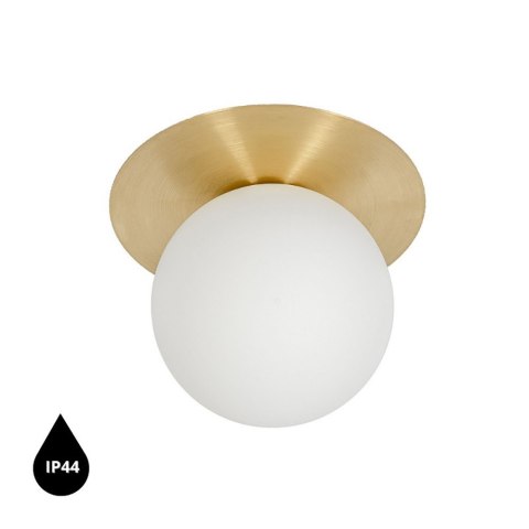 Lampa ścienna BORRA A mosiądz szczotkowany do łazienki, korytarza lub eleganckiej strefy przy lustrze