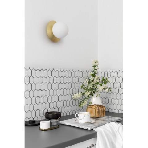 Lampa ścienna BORRA A mosiądz szczotkowany do łazienki, korytarza lub eleganckiej strefy przy lustrze