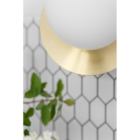 Lampa ścienna BORRA A mosiądz szczotkowany do łazienki, korytarza lub eleganckiej strefy przy lustrze