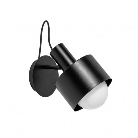 Lampa ścienna ENKEL W czarna regulowana do salonu, korytarza lub sypialni