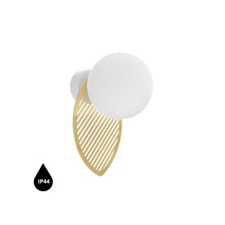 Lampa ścienna FYLLO B mosiądz szczotkowany do łazienki, korytarza lub eleganckiej strefy przy lustrze