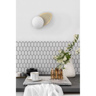 Lampa ścienna FYLLO B mosiądz szczotkowany do salonu, korytarza lub sypialni