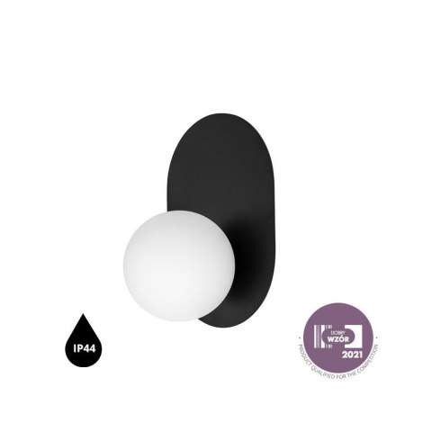 Lampa ścienna HANEA czarna do łazienki, korytarza lub eleganckiej strefy przy lustrze