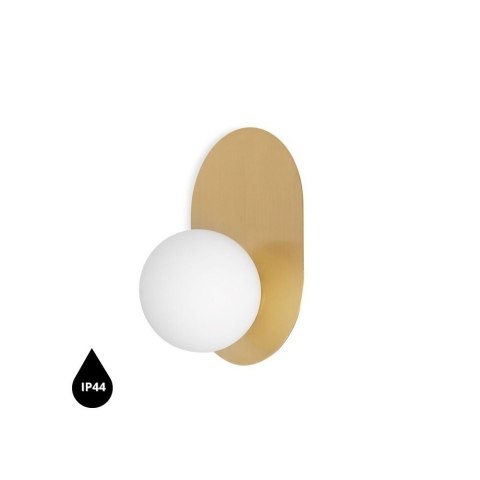 Lampa ścienna HANEA mosiądz szczotkowany do łazienki, korytarza lub eleganckiej strefy przy lustrze