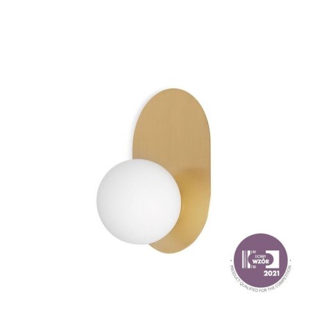 Lampa ścienna HANEA mosiądz szczotkowany do salonu, korytarza lub sypialni