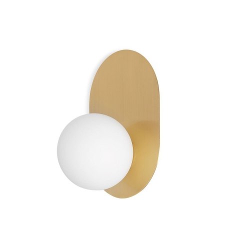 Lampa ścienna HANEA mosiądz szczotkowany do salonu, korytarza lub sypialni