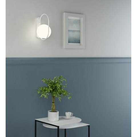 Lampa ścienna KOBAN D biała do salonu, korytarza lub sypialni