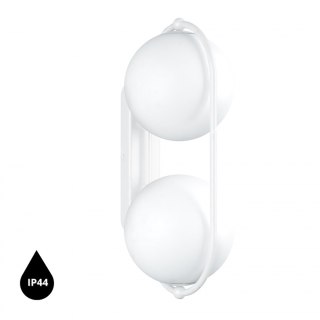 Lampa ścienna KOBAN E biała do łazienki, korytarza lub eleganckiej strefy przy lustrze