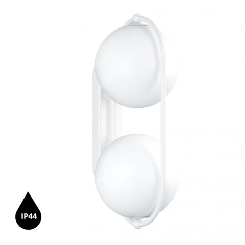 Lampa ścienna KOBAN E biała do łazienki, korytarza lub eleganckiej strefy przy lustrze