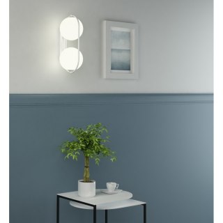 Lampa ścienna KOBAN E biała do salonu, korytarza lub sypialni
