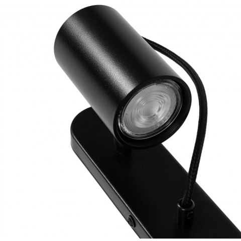 Lampa ścienna KOP F czarna do salonu, korytarza lub sypialni